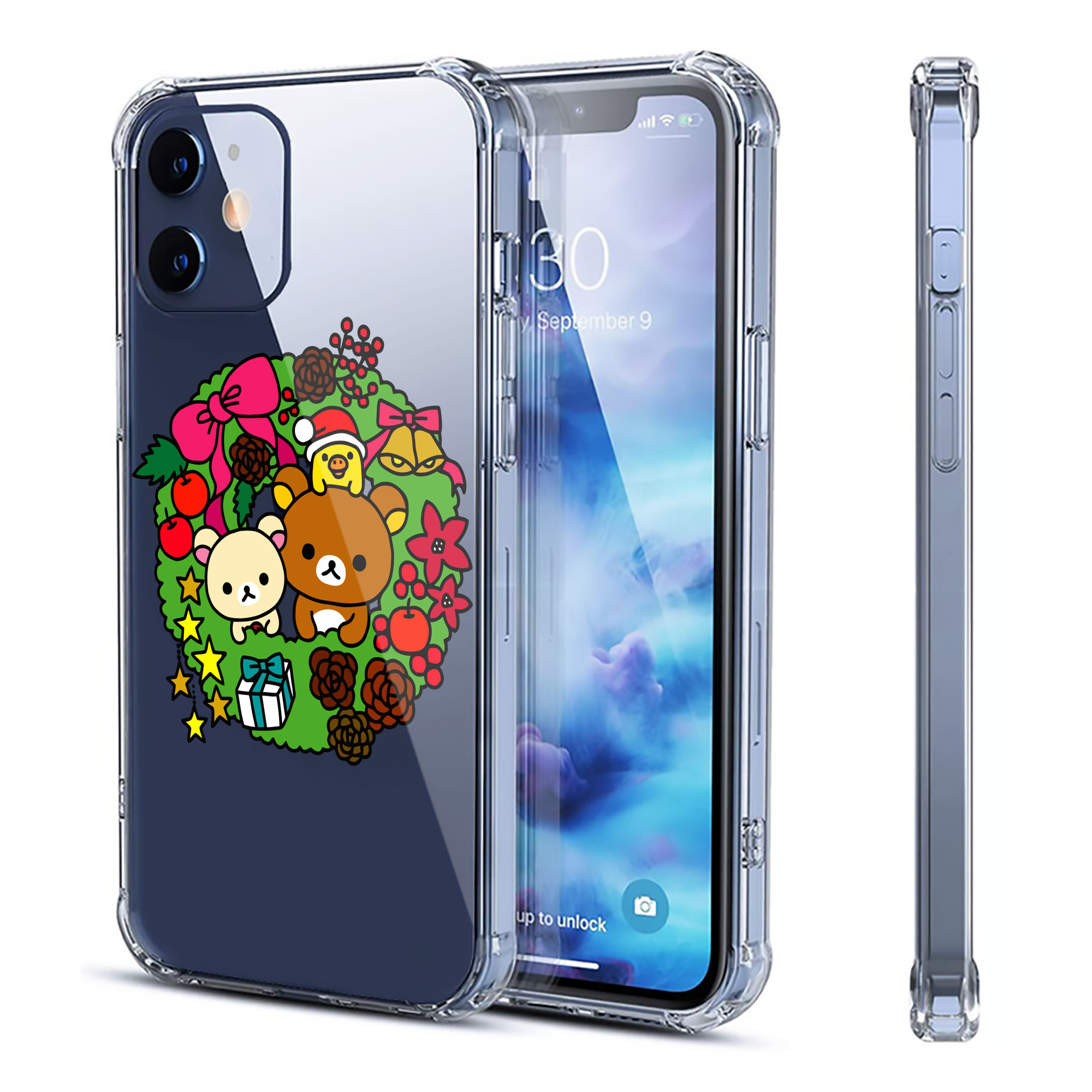 （画像用） リラックマ リラックマ キイロイトリ Rilakkuma Korilakkuma Kiiroitori 【iPhone 12シリーズ対応】透明スマホケース（クリアソフトケース）